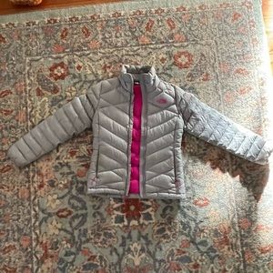 North face 550 Grey and Pink Puffer Jacket size XS